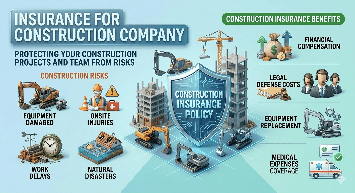 Insurance for Construction Company USA (2026 Guide): Costs, Coverage & Best Providers